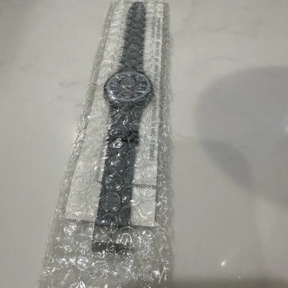 Avon Vintage Swatch Mono Black wristwatch in biosourced material